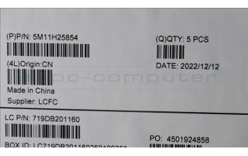 Lenovo 5M11H25854 MECH_ASM KB CCov CZE/SLK BKLT Sunr WW BK