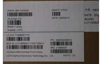 Lenovo 5M11H25926 MECH_ASM KB CCov HUN BKLT Chicon WW BK