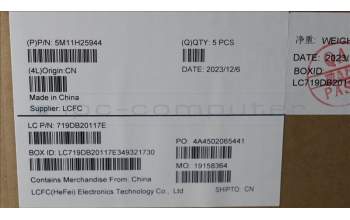 Lenovo 5M11H25944 MECH_ASM KB CCov IND ENG BKLT Sunr WW BK