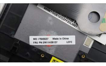Lenovo 5M11H26137 MECH_ASM KBD CCov EURO ENG BKLT Chico GY