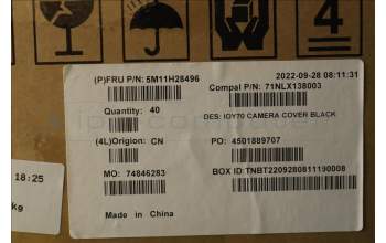 Lenovo 5M11H28496 MECH_ASM Back housing ca,BLK,N3 27