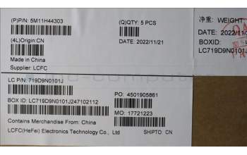 Lenovo 5M11H44303 MECH_ASM GRP KBD BZL,GRE,WL,DB,SUN