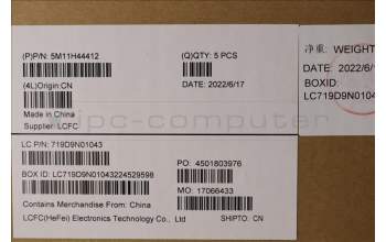 Lenovo 5M11H44412 MECH_ASM GRP KBD BZL,SLV,WW,DB,SUN