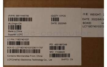 Lenovo 5M11H45795 MECH_ASM KBD BZL,WW,GY,CHY,NORDIC