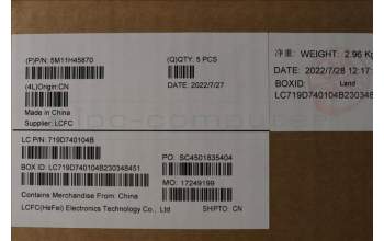 Lenovo 5M11H45870 MECH_ASM KBD BZL,WW,GY,SRX,CZE/SLK