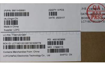 Lenovo 5M11H58681 MECH_ASM KBCCV LA SPA BKLT(PMX)FPRUKSR