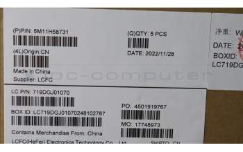 Lenovo 5M11H58731 MECH_ASM KBD CCvr HUN(PMX)UK BK