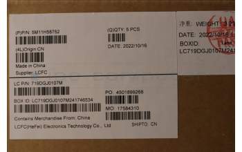 Lenovo 5M11H58752 MECH_ASM KBD CCvr SLV(PMX)UK BK