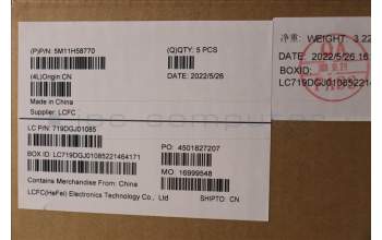 Lenovo 5M11H58770 MECH_ASM KBD CCvr EURO ENG(PMX)US BK