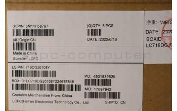 Lenovo 5M11H58797 MECH_ASM KBD CCvr BRL(PMX)UK BK