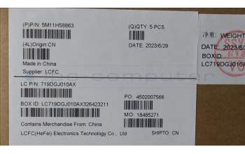 Lenovo 5M11H58863 MECH_ASM KBD CCvr NOR(PMX)FPR UK BK