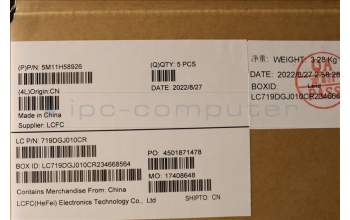 Lenovo 5M11H58926 C-Abdeckung mit Tastatur, Dänisch, Schwarz, Hintergrundbeleuchtung