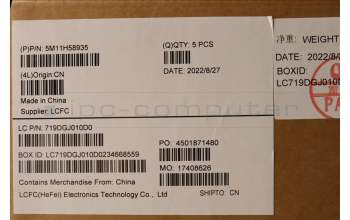 Lenovo 5M11H58935 MECH_ASM KBD CCvr GER BKL(PMX)UK BK