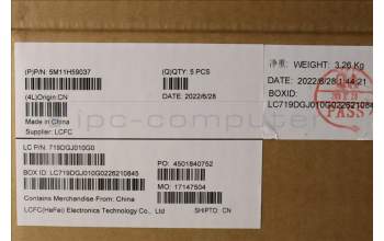 Lenovo 5M11H59037 MECH_ASM KBD CCvr FRA BKL(PMX)FPR UK BK