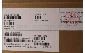 Lenovo 5M11H59082 MECH_ASM KBD CCvr UKE BKL(PMX)FPR UK BK