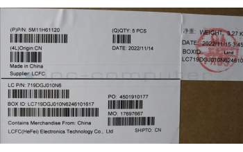 Lenovo 5M11H61120 MECH_ASM KBD CCvr FRA BKL(PMX)UK SR