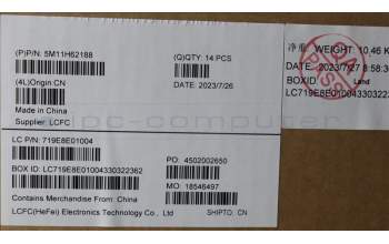 Lenovo 5M11H62188 Lenovo LCD Module,14\",WUXGA,Touch,Anti-Reflection,Anti-Smudge,IPS,400nit,100% SRGB