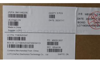 Lenovo 5M11H62235 C-Cover with keyboard, Czech Slovakian, Grey, Backlight, FingerPrint, UK