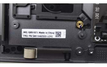 Lenovo 5M11H62323 C-Cover with keyboard, Slovenian, Grey, Backlight, Fingerprint, UK