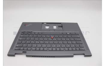Lenovo 5M11H62367 C-Cover with keyboard, Arabic, Grey, Backlight, FingerPrint, WWAN, US