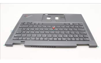 Lenovo 5M11H62396 C-Cover with keyboard, Danish, Grey, Backlight, FingerPrint, WWAN, UK
