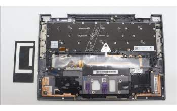 Lenovo 5M11H62396 C-Cover with keyboard, Danish, Grey, Backlight, FingerPrint, WWAN, UK