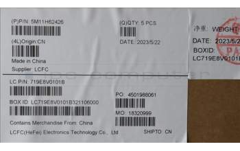 Lenovo 5M11H62426 MECH_ASM BL KB GY FPR WW HBW CHY