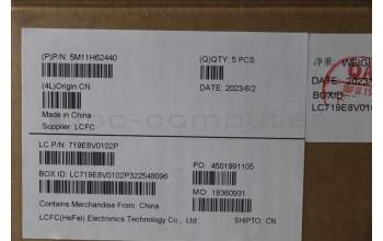 Lenovo 5M11H62440 MECH_ASM BL KB GY FPR WW IND ENG SRX