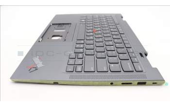 Lenovo 5M11H62451 C-Cover with keyboard, Korean, Grey, Backlight, FingerPrint, WWAN, US