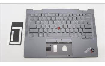 Lenovo 5M11H62451 C-Cover with keyboard, Korean, Grey, Backlight, FingerPrint, WWAN, US