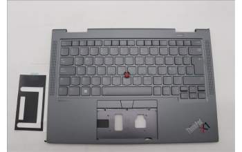 Lenovo 5M11H62455 C-Cover with keyboard, Spanish LA, Grey, Backlight, WWAN, Fingerprint, UK