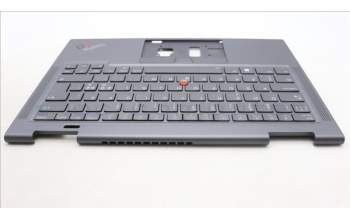 Lenovo 5M11H62462 C-Cover with keyboard, Nordic, Grey, Backlight, Fingerprint, WWAN, UK