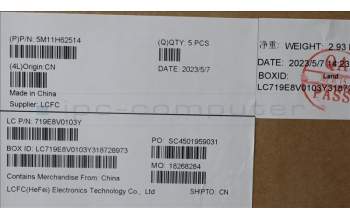 Lenovo 5M11H62514 MECH_ASM BL KB GY FPR WW UKE SRX