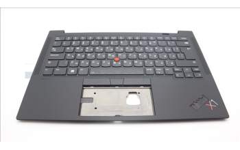 Lenovo 5M11H62594 C-Cover with keyboard, Bulgarian, Black, Backlight, Fingerprint Reader, UK