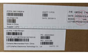 Lenovo 5M11H62614 C-Cover with keyboard, Estonian, Black, Backlight, Fingerprint Reader, UK