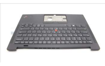 Lenovo 5M11H62618 C-Cover with keyboard, US English Euro, Black, Backlight, Fingerprint, US