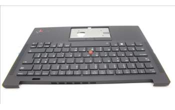 Lenovo 5M11H62694 C-Cover with keyboard, Slovenian, Black, Backlight, Fingerprint, UK