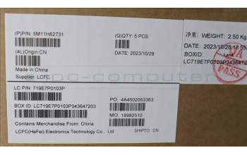 Lenovo 5M11H62731 MECH_ASM BL KB BK FPR UKR SRX