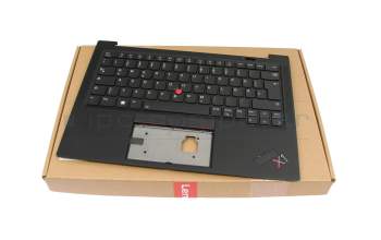 5M11H62782 original Lenovo keyboard incl. topcase DE (german) black/black with backlight and mouse-stick