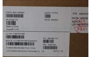 Lenovo 5M11H62803 MECH_ASM BL KB BK FPR WW IND ENG SRX