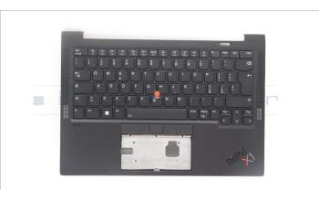 Lenovo 5M11H62807 C-Cover with keyboard, Italian, Black, Backlight, Fingerprint, WWAN, UK