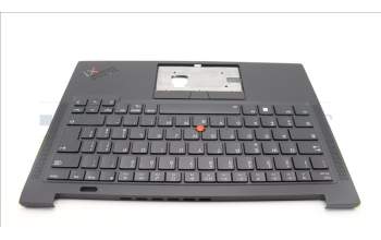 Lenovo 5M11H62807 C-Cover with keyboard, Italian, Black, Backlight, Fingerprint, WWAN, UK