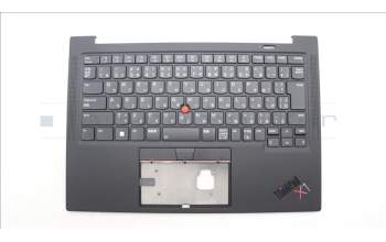 Lenovo 5M11H62809 C-Cover with keyboard, Japanese, Black, Backlight, Fingerprint Reader, JP