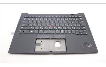 Lenovo 5M11H62809 C-Cover with keyboard, Japanese, Black, Backlight, Fingerprint Reader, JP