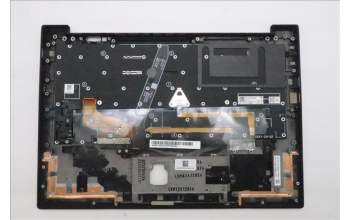 Lenovo 5M11H62834 C-Cover with keyboard, Russian, Black, Backlight, Fingerprint Reader, US