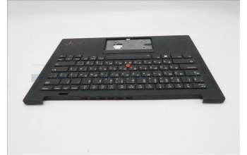 Lenovo 5M11H62834 C-Cover with keyboard, Russian, Black, Backlight, Fingerprint Reader, US