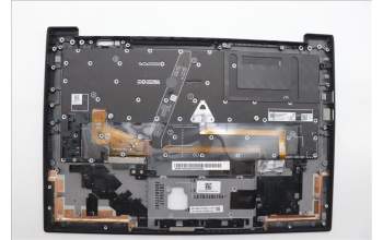 Lenovo 5M11H62838 C-Cover with keyboard, Slovenian, Black, Backlight, Fingerprint Reader, UK