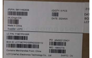 Lenovo 5M11H62838 C-Cover with keyboard, Slovenian, Black, Backlight, Fingerprint Reader, UK