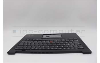 Lenovo 5M11H62838 C-Cover with keyboard, Slovenian, Black, Backlight, Fingerprint Reader, UK