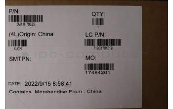 Lenovo 5M11H78625 MECH_ASM 14WUXGA,AG,IR,HPD,GY,LBO/AUO